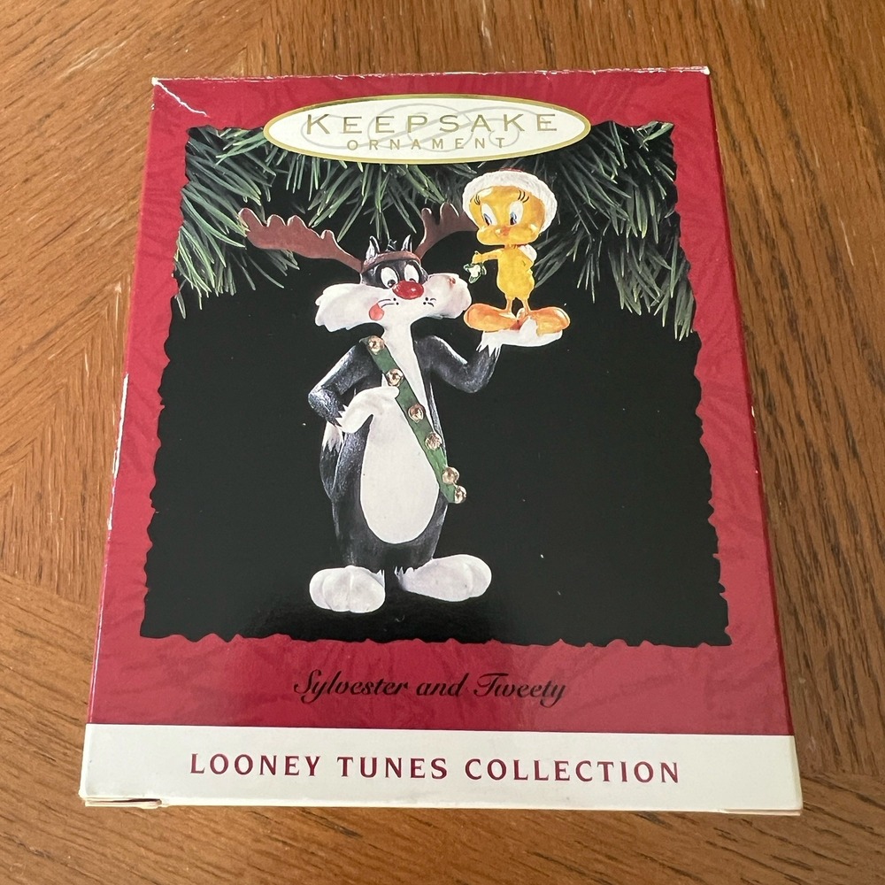 Hallmark Keepsake Ornament Sylvester‎ Tweety Looney Tunes Christmas 1993